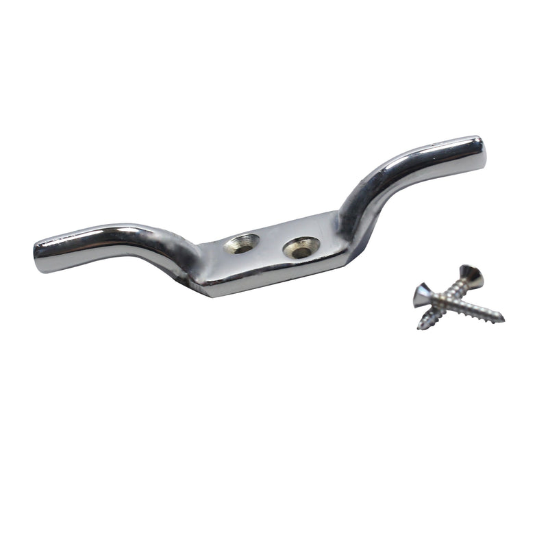 Cleat Hook 100mm Heavy Duty Black Coated Rope Cord Cleat Hook