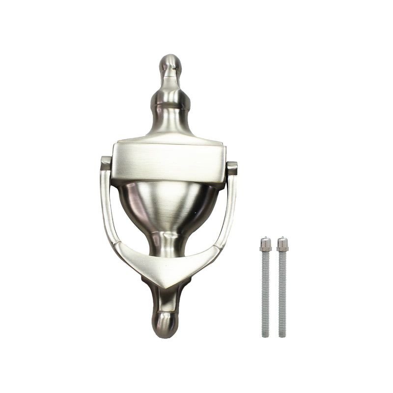 Victorian Style Door Knocker, Polished Satin Nickel Urn Door Knockers for Front Door, High Quality Decorative Front Door Knocker – 150mm