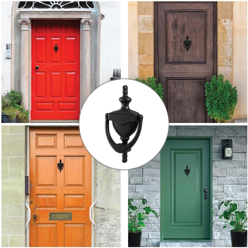 Victorian Style Door Knocker, Polished Satin Nickel Urn Door Knockers for Front Door, High Quality Decorative Front Door Knocker – 150mm