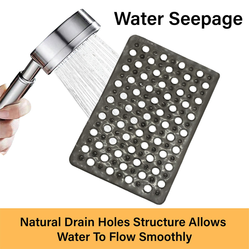 Shower Mat Anti-Slip,Anti-Mould,Machine-Washable Quadrant Bath Mat For Walk In Shower Tray,Bathtub Shower Mats Non-Slip Drain Holes Suction Cups,Latex Resistant Ideal For Kids & Elderly
