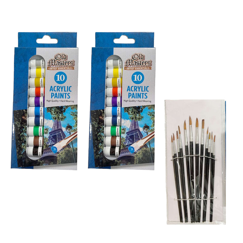 Acrylic Paint Set of 10 Artist acrylic paint set