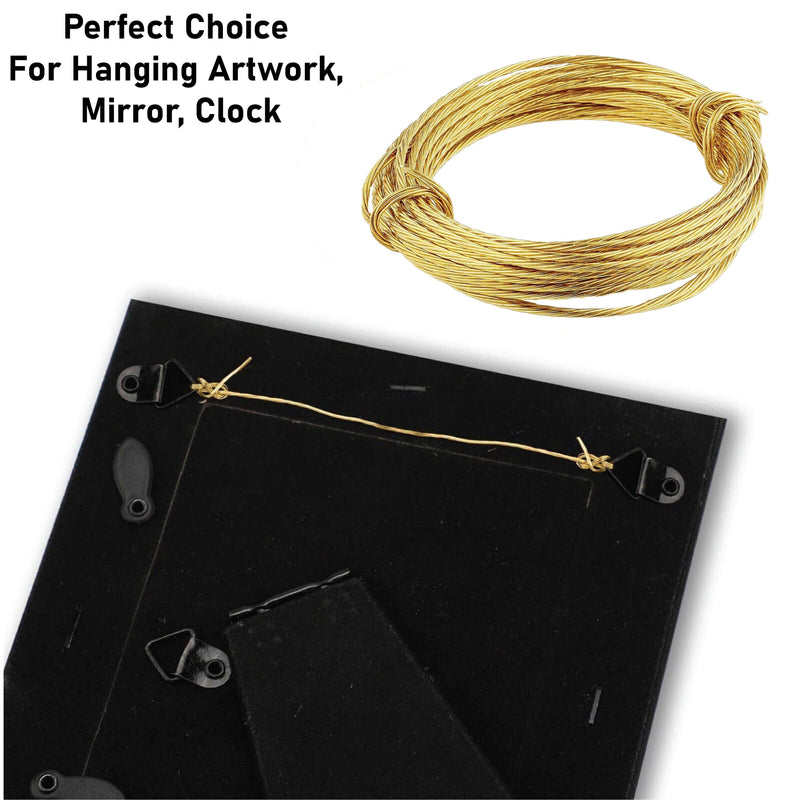 3M Heavy Duty Brass Picture Hanging Wire for Wall Frames