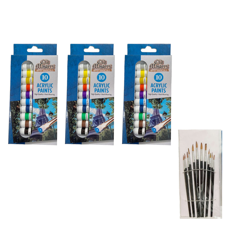 Acrylic Paint Set of 10 Artist acrylic paint set
