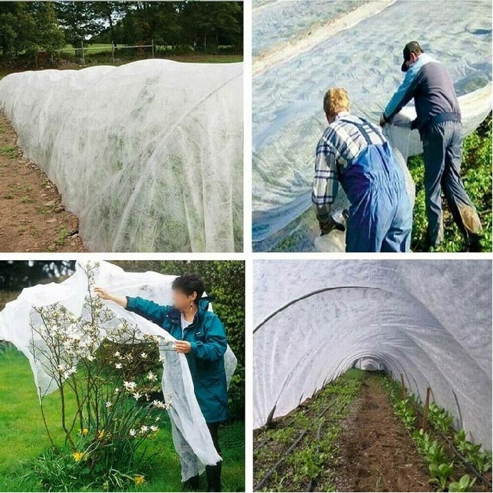 Frost and Insect Protection Fleece 8 X 1.5m, Non-Woven Fabric Plant Blankets for Cold Weather, Garden Winterize Cover for Winter Frost Protection, Plant Cover from Birds and Insects