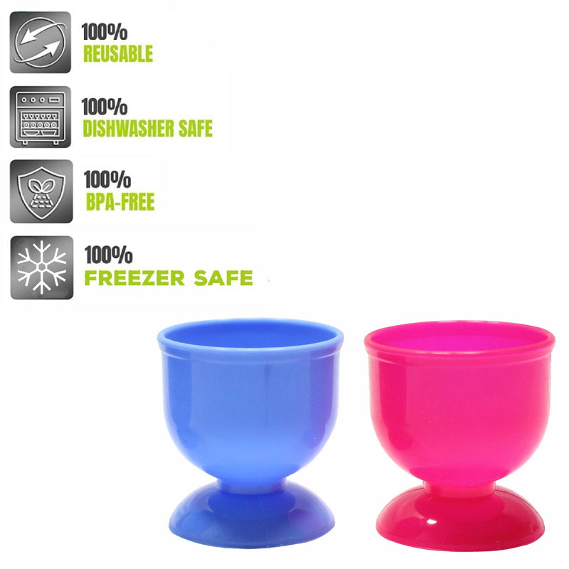 Plastic Egg Cups Set; Soft Boiled Egg Cup Holders for Breakfast, Serving Egg Cups, Egg Cups Stand for Kitchen – Set of 4