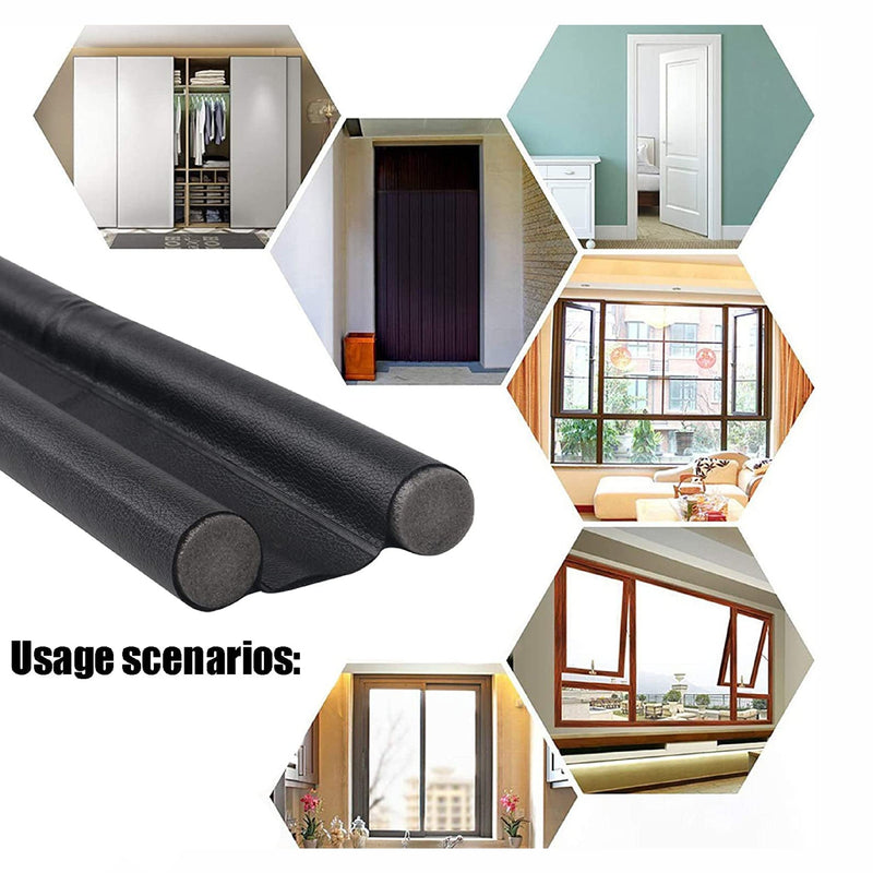 Under Door Draught excluder, Double side Door Draft Excluders, Door Draft Stopper for Bottom of Adjustable Door Seal Strip Energy Efficient Insulation Draft Stopper – Length 90 cm