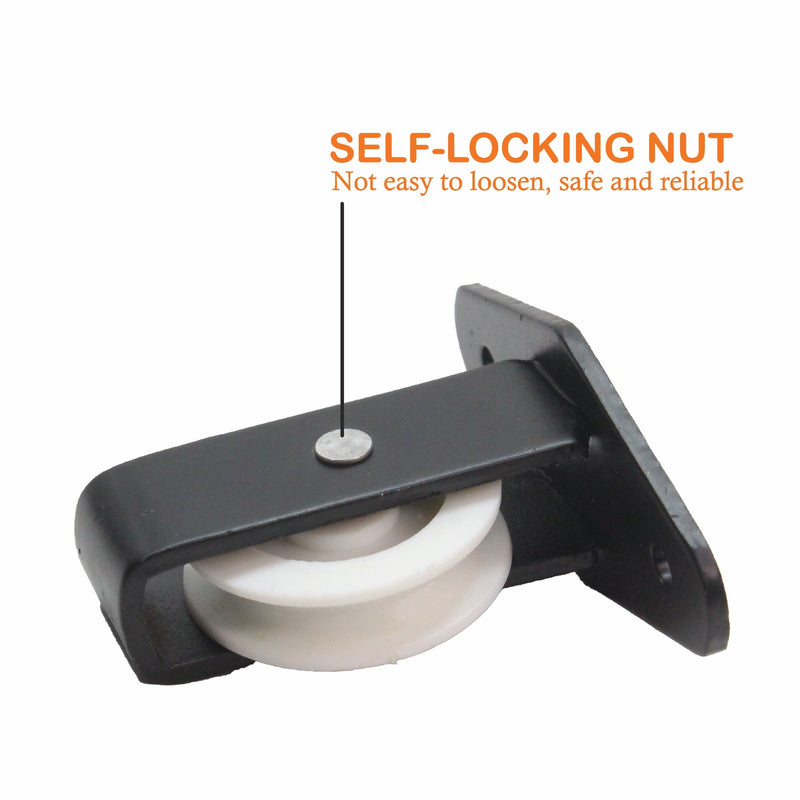 Single Upright Pulley with Wheel, Single Upright Pulley Roller Including Fixing Screw for Washing Line Rope and Cord for Indoor and Outdoor Use - 38mm (1.5 inch)