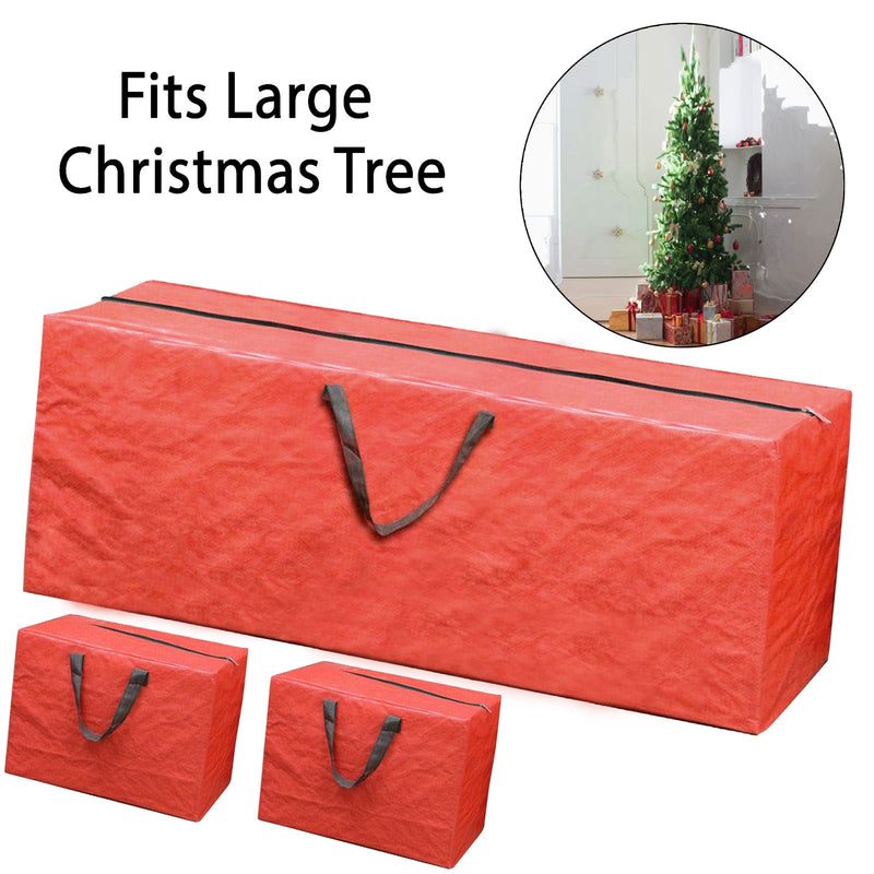 Christmas tree storage bag 3pc Xmas Storage Bags Heavy Duty Tearproof Bags with Zip Carry Handles Waterproof Christmas Storage Decorations Bag Tree Christmas Accessories