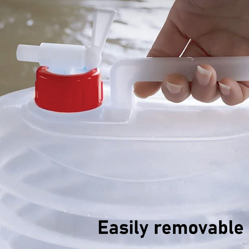 Collapsible Water Container, 5L, BPA-Free Plastic, Foldable Water Bucket with Spout, Portable Water Carrier for Camping, Hiking, Caravans, Outdoor