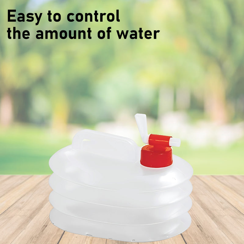 Collapsible Water Container, 5L, BPA-Free Plastic, Foldable Water Bucket with Spout, Portable Water Carrier for Camping, Hiking, Caravans, Outdoor