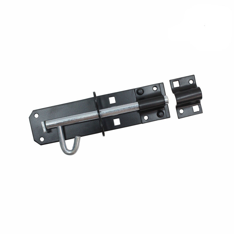 Padbolt Heavy Duty Brenton Bolt Type 2A Sliding Gate Bolt Locakable padbolt 150mm for Shed Doors, Gate Lock & Outhouse Doors Black Gate Bolt 150mm (6 Inch)