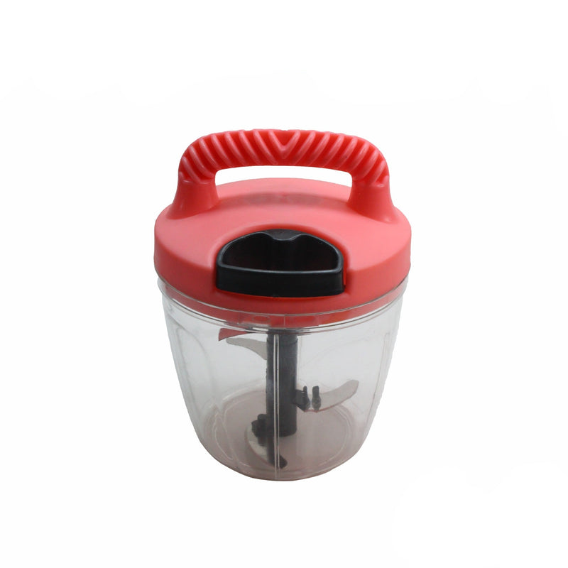 Manual Food Chopper, Pull String, BPA Free PP Plastic, 900ml, Pink, for Chopping Onion, Vegetables, Fruits, Nuts
