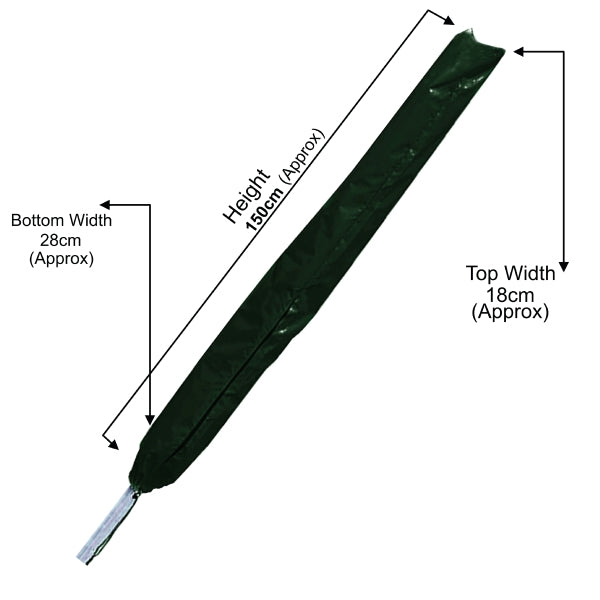 Parasol line Cover, Outdoor Clothes Airier Protective Cover, Waterproof, Windproof, tough UV treated with tie-down cord, Great Protection for Garden Dryer and Airier - Green