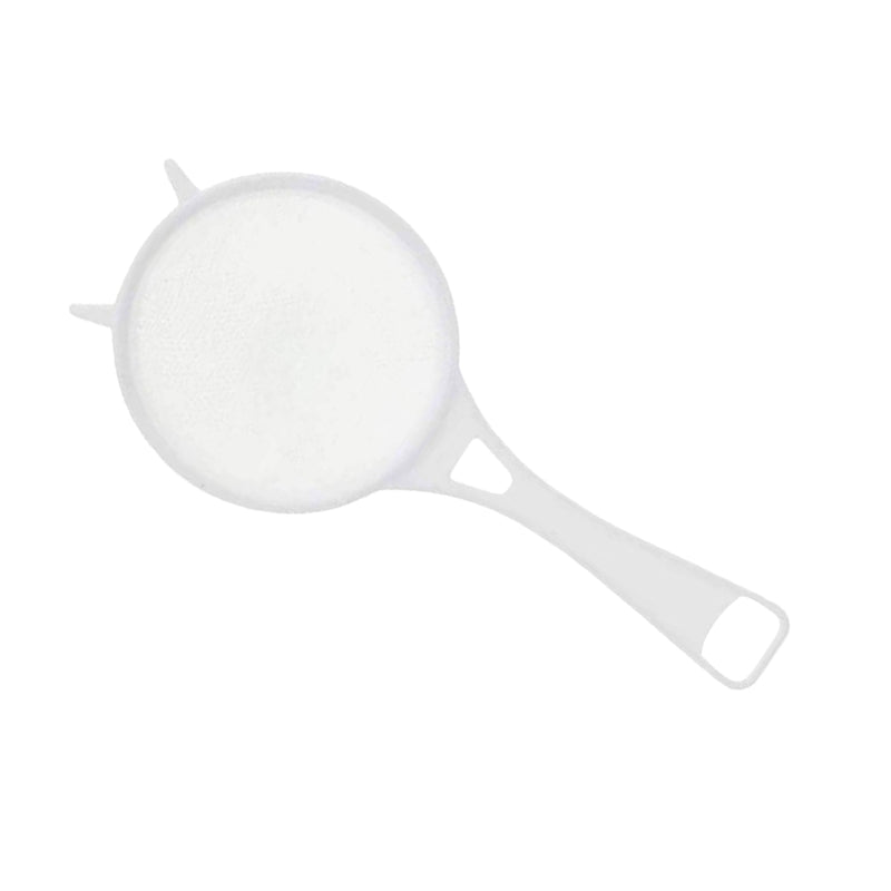 Chef Aid 7cm Wide Nylon Mesh Plastic Strainer in White-Ideal for Draining, Straining, and Washing, Fruits, Vegetables, Salads and More- BPA FREE, Dishwasher Safe