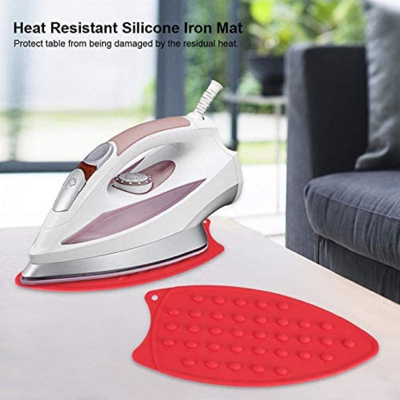 Silicone Iron Rest Pad for Ironing Board, Heat Resistant, Anti - Slip, Thicker Pad for protecting your Table during Ironing, Universal Rubber Holder for Hot Ironing Tools