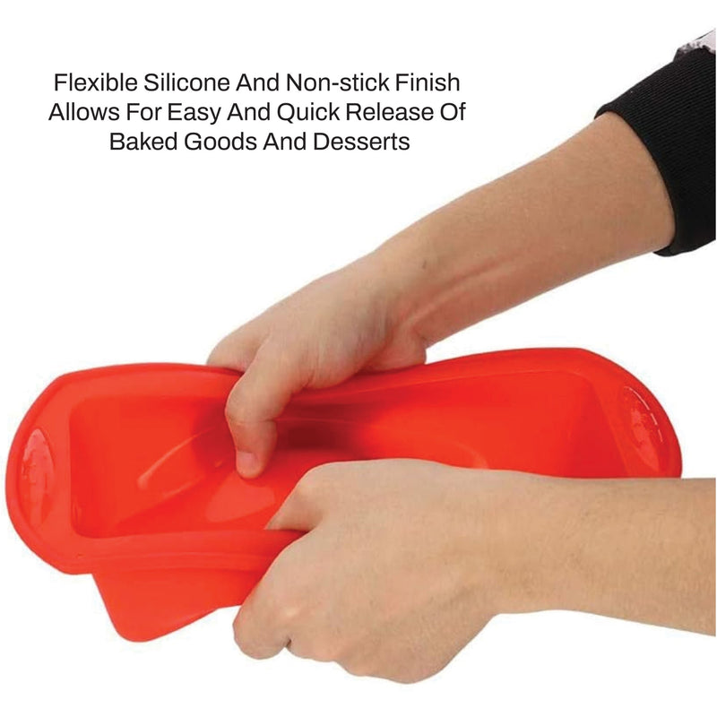 Silicone Loaf Tin for Baking Bread and Cakes, Nonstick Rectangular Cake Pan, BPA Free, Oven Safe, Dishwasher Safe, 22x11x6 cm