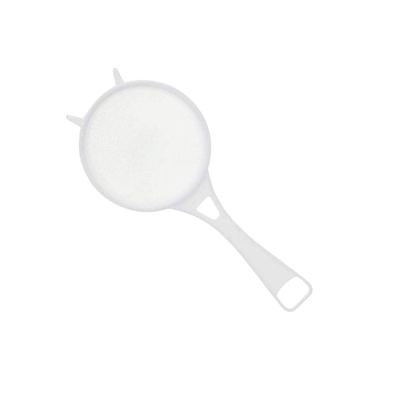 Chef Aid 7cm Wide Nylon Mesh Plastic Strainer in White-Ideal for Draining, Straining, and Washing, Fruits, Vegetables, Salads and More- BPA FREE, Dishwasher Safe