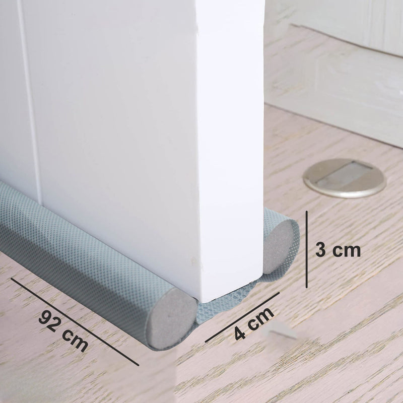 Under Door Draught excluder, Double side Door Draft Excluders, Door Draft Stopper for Bottom of Adjustable Door Seal Strip Energy Efficient Insulation Draft Stopper – Length 90 cm