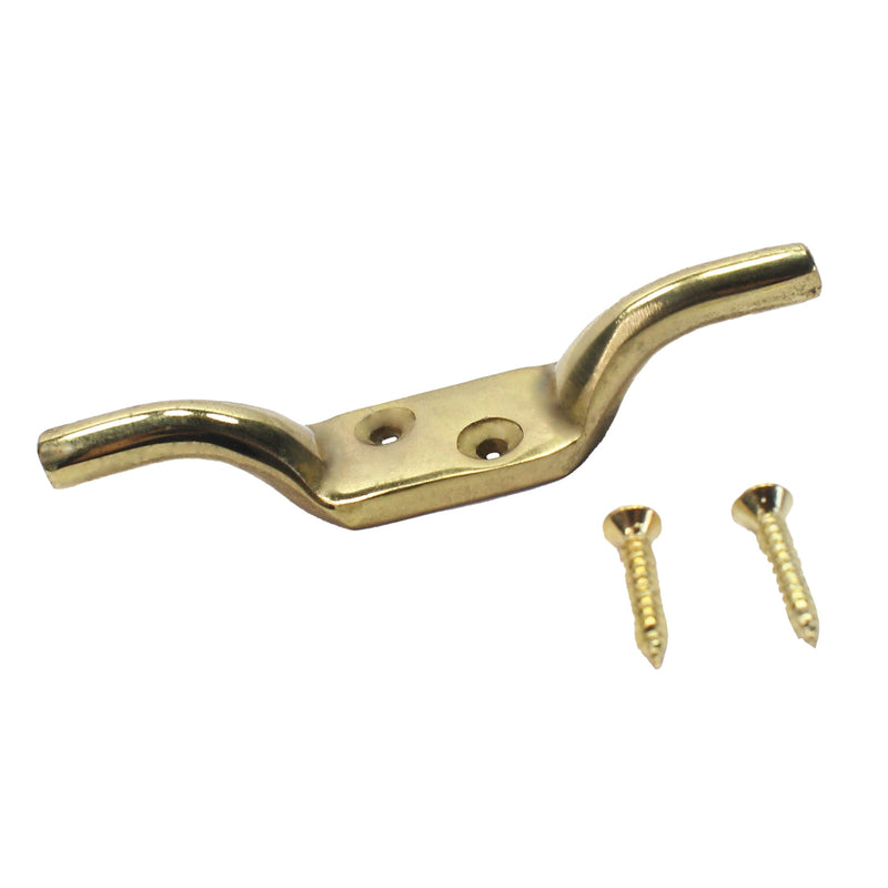 Cleat Hook 100mm Heavy Duty Black Coated Rope Cord Cleat Hook