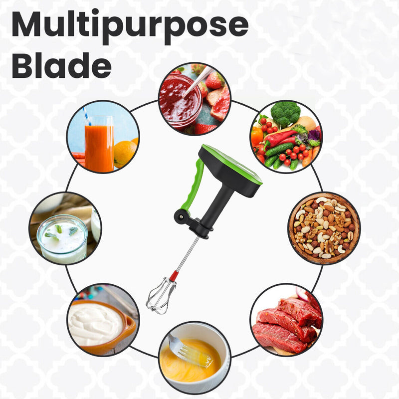 Egg Whisk and Milk Frother Hand Blender with Ergonomic Grip, for Whisking, Beating, Stirring, Frothing, Cooking, and Baking