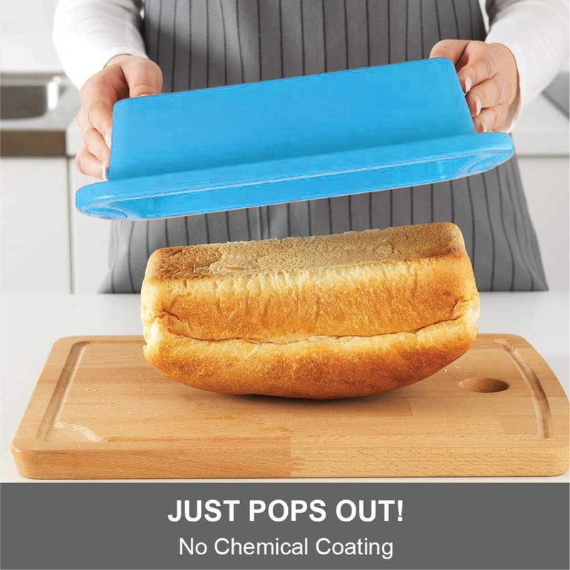 Silicone Loaf Tin for Baking Bread and Cakes, Nonstick Rectangular Cake Pan, BPA Free, Oven Safe, Dishwasher Safe, 22x11x6 cm