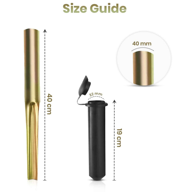 Washing Line Spike, Fit 32mm Diameter Galvanized Garden Spike, Heavy Duty Powder Coated Multi-Fit Ground Soil Spear Airer for Outdoor Rotary Washing Line or Parasol - No Need for Concrete