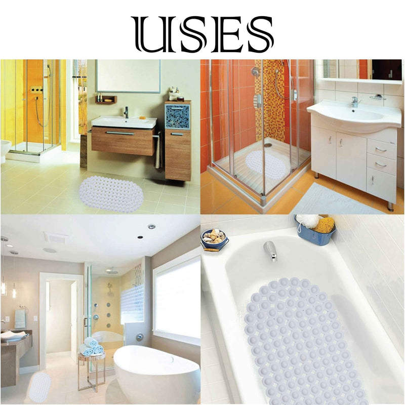 Baby Bath Mat Non Slip Shower Mat for Kids, 69x39cm Cute Animals Pattern Shower Mat with Suction Cups, Baby Bath Mat Anti Slip BPA Free and Machine Safe Bathtub Mat.