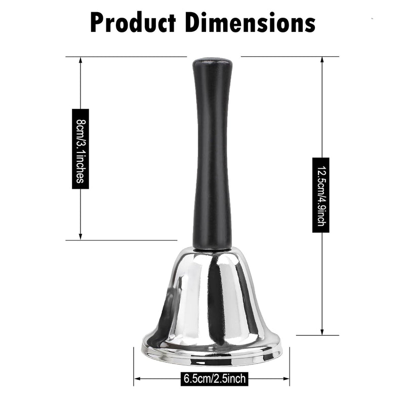 Service Bell, Stainless Steel Hand Bell for Reception, Counter, Desk, Hotels, School, Home Decor