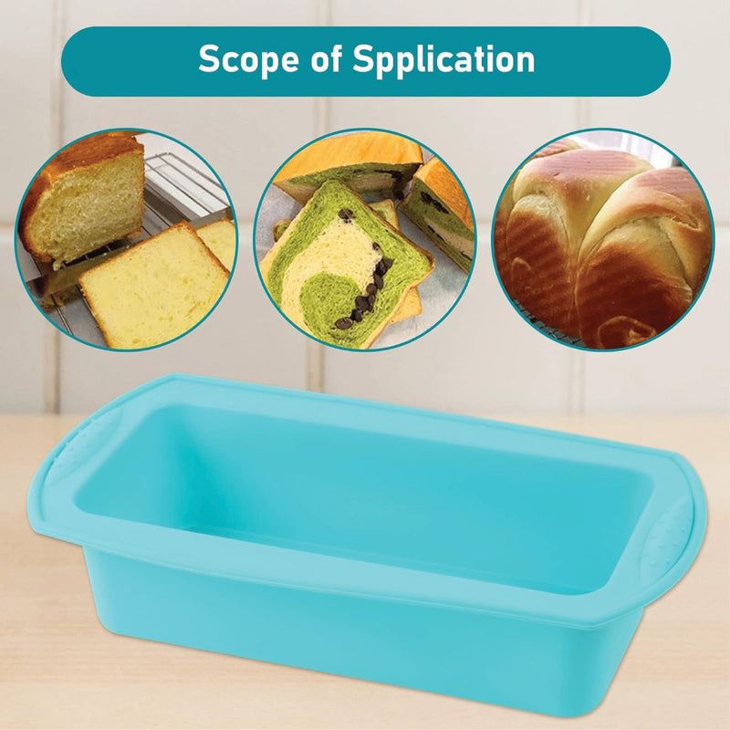 Silicone Loaf Tin for Baking Bread and Cakes, Nonstick Rectangular Cake Pan, BPA Free, Oven Safe, Dishwasher Safe, 22x11x6 cm