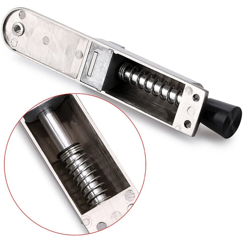 Aluminium Alloy Push Door Stopper, Kick Down Door Locks Stopper Holder with Adjustable Height and Soft Rubber Tip, Foot Operated Door Stop Holder for Garage Gate and Home Office Doors,