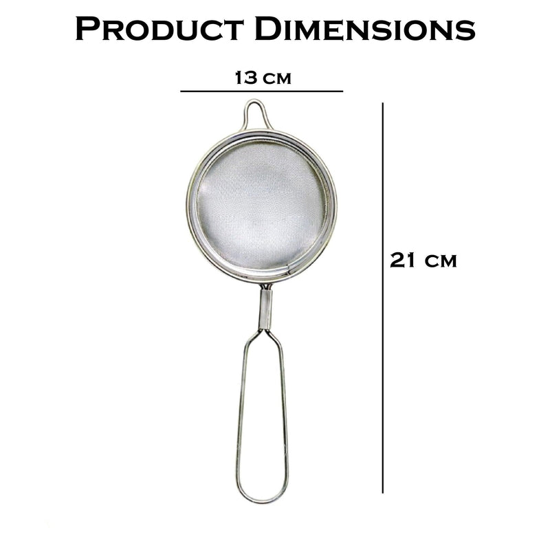 Stainless Steel Tea Fine Mesh Strainer, Tea Infuser for Loose Tea, Mini Mesh Sifter Stainless Steel Cooking Sieve Loose Leaf Tea sieves and strainers with Non Slip Handle
