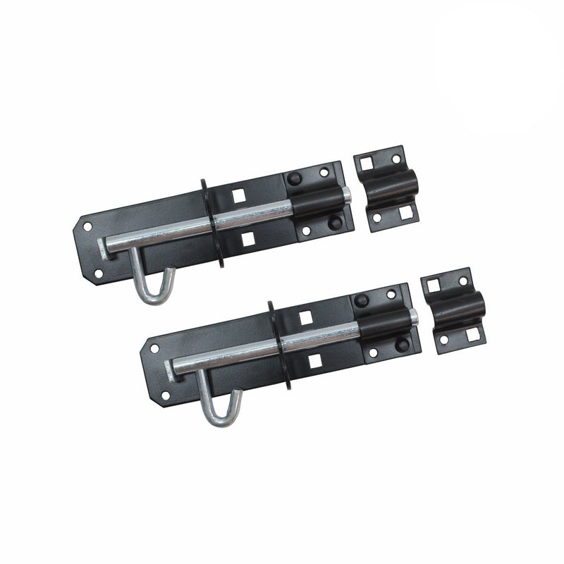 Padbolt Heavy Duty Brenton Bolt Type 2A Sliding Gate Bolt Locakable padbolt 150mm for Shed Doors, Gate Lock & Outhouse Doors Black Gate Bolt 150mm (6 Inch)