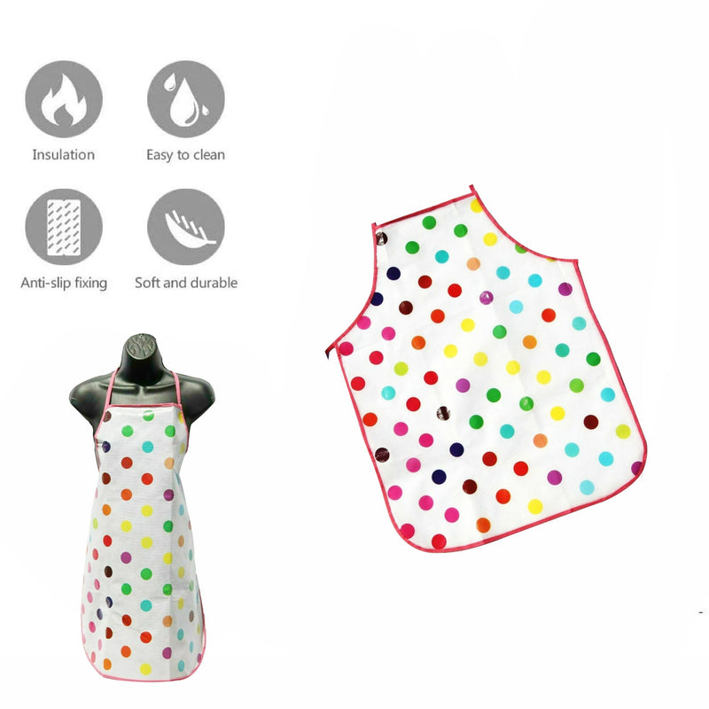 PVC Apron Adjustable Wipeable Waterproof for Dishwashing, Perfect for Kitchen Cooking Butcher Dog Grooming Cleaning Fish BBQ Coffee House L72cmxW52cm
