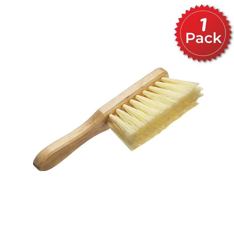 Wooden Dust Brush, Soft Bristle Hand Broom with Wood Handle, 27cm,  for Sofa, Bed, Car, Carpet, Fireplace 1pk