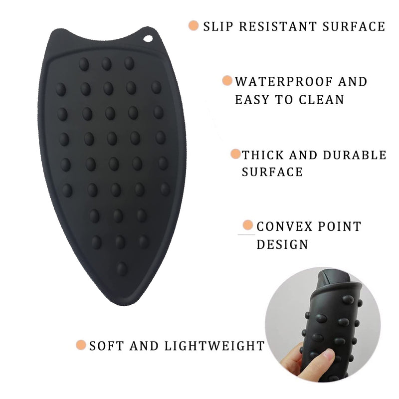 Silicone Iron Rest Pad for Ironing Board, Heat Resistant, Anti - Slip, Thicker Pad for protecting your Table during Ironing, Universal Rubber Holder for Hot Ironing Tools