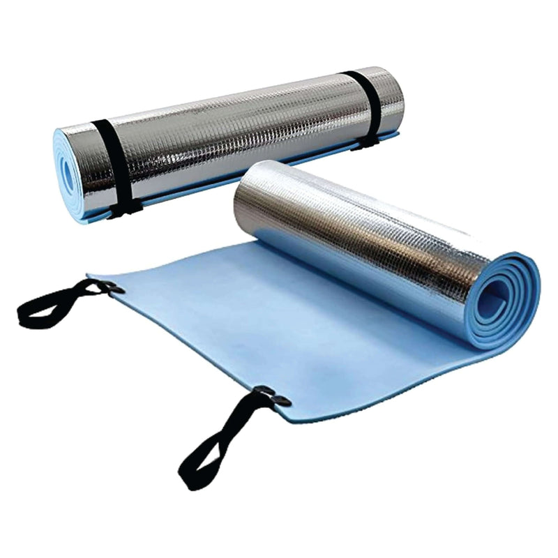 Camping Roll Mat, Waterproof Insulated Foam Mattress with Elasticated Straps, Lightweight, 180x50x6cm, for Camping, Fishing, Festival and Exercise