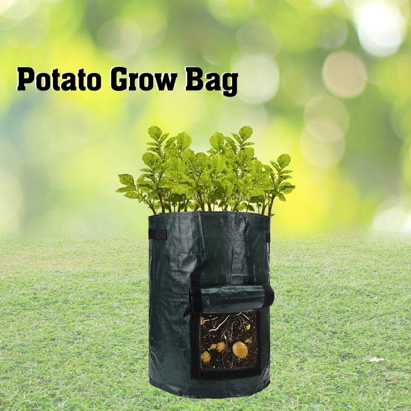 Potato Grow Bag Garden Plant Bags 10 Gallon Pots with Window Flap & Handle Plant Growing Bag for Potatoes, Tomato,Carrot Strawberry