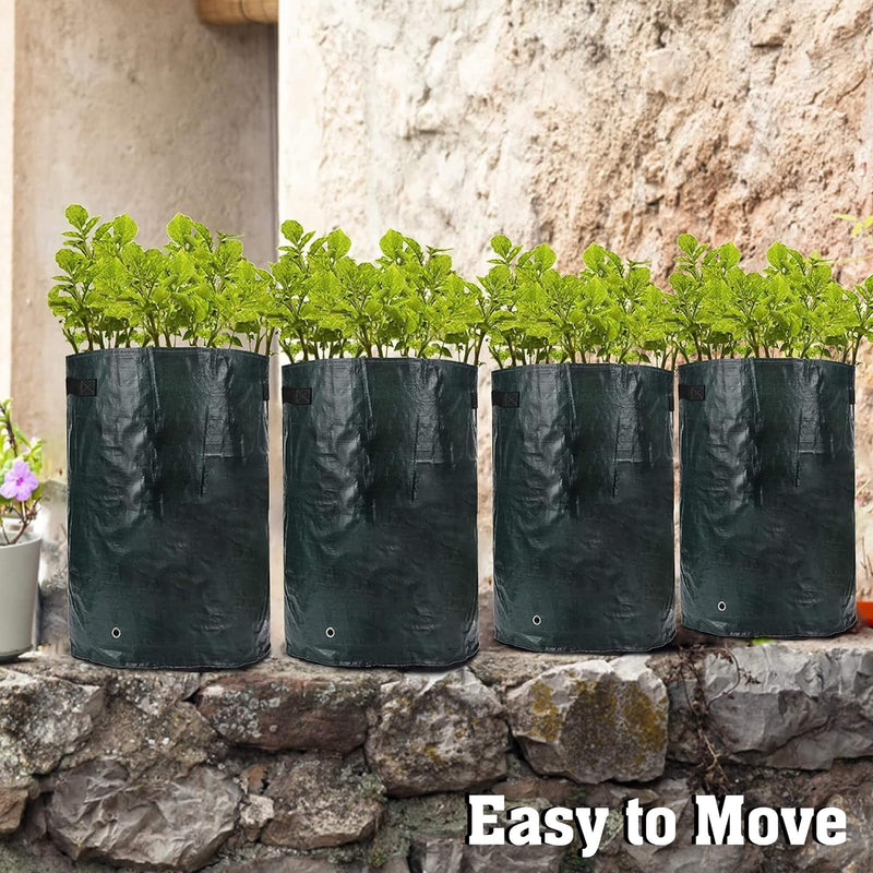 Potato Grow Bag Garden Plant Bags 10 Gallon Pots with Window Flap & Handle Plant Growing Bag for Potatoes, Tomato,Carrot Strawberry