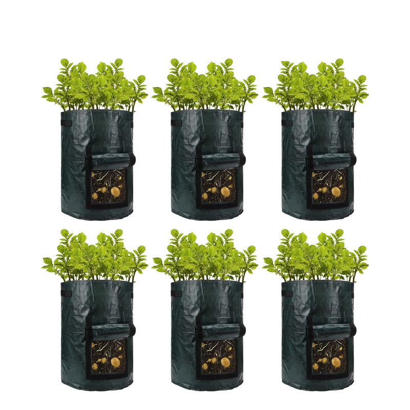 Potato Grow Bag Garden Plant Bags 10 Gallon Pots with Window Flap & Handle Plant Growing Bag for Potatoes, Tomato,Carrot Strawberry