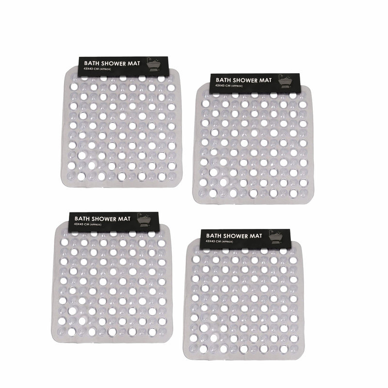 Shower Mat Anti-Slip,Anti-Mould,Machine-Washable Quadrant Bath Mat For Walk In Shower Tray,Bathtub Shower Mats Non-Slip Drain Holes Suction Cups,Latex Resistant Ideal For Kids & Elderly