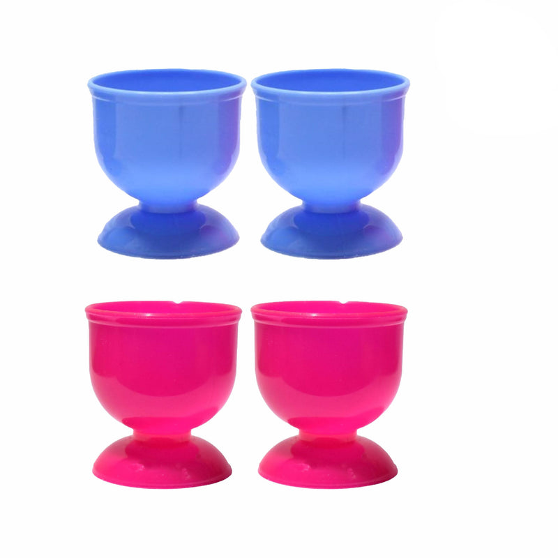Plastic Egg Cups Set; Soft Boiled Egg Cup Holders for Breakfast, Serving Egg Cups, Egg Cups Stand for Kitchen – Set of 4