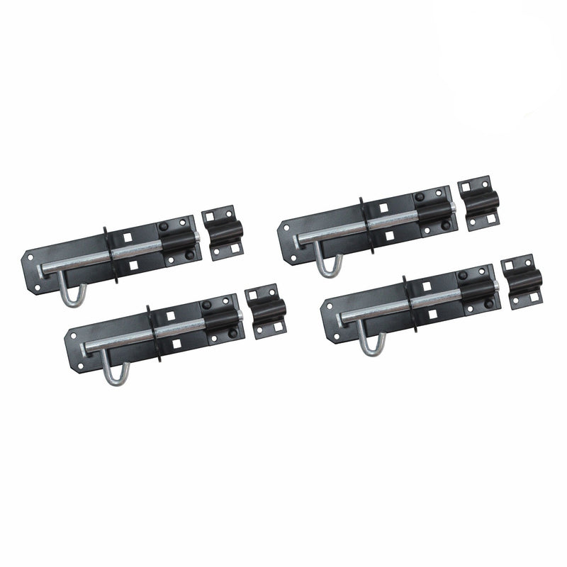 Padbolt Heavy Duty Brenton Bolt Type 2A Sliding Gate Bolt Locakable padbolt 150mm for Shed Doors, Gate Lock & Outhouse Doors Black Gate Bolt 150mm (6 Inch)