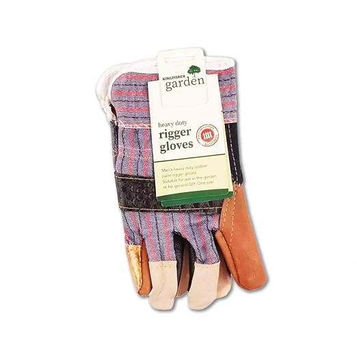 Leather Gardening Gloves, Heavy Duty Thornproof Work Gloves for Men & Women, Breathable Design for Garden Tasks