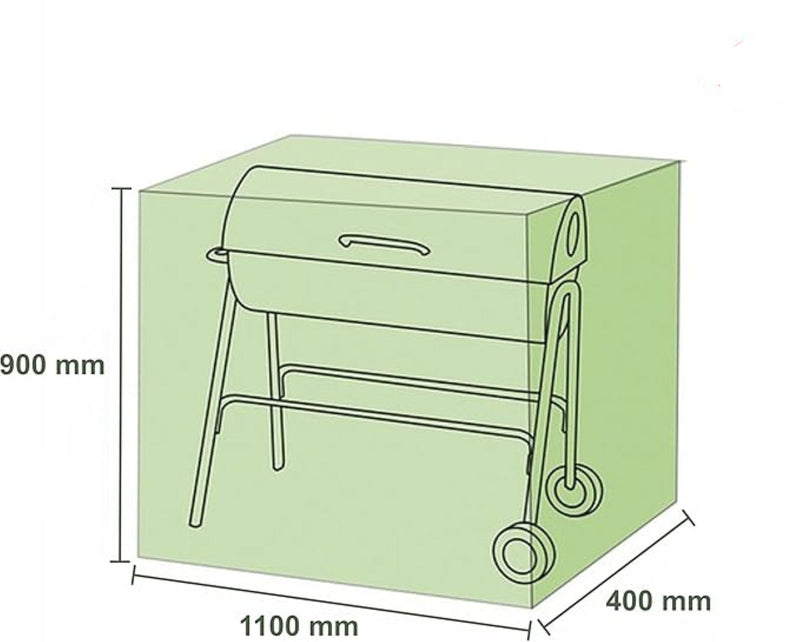 Trolley BBQ Heavy Duty Waterproof Barbecue Grill Cover with Corner Eyelets and Dust Proof, Outdoor Gas Grill Cover Windproof, Anti-UV, Tear Resistant Size–91 X 55 X 53cm – Green