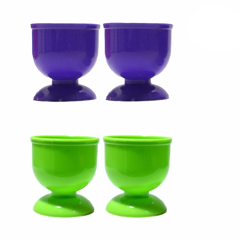 Plastic Egg Cups Set; Soft Boiled Egg Cup Holders for Breakfast, Serving Egg Cups, Egg Cups Stand for Kitchen – Set of 4