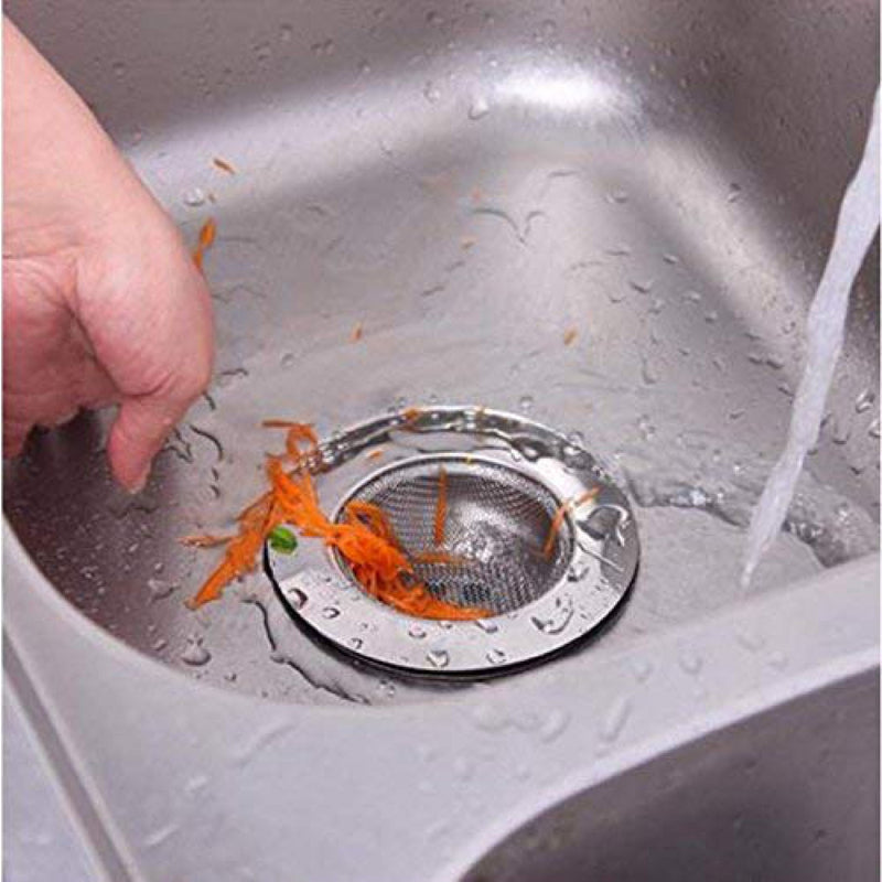 Stainless Steel Kitchen Sink Strainer, Sink Food Catcher Clog-Free Drain Protector Replacement Plug for Food and Hole Hair Catcher, Sink Strainer for Bathroom, Kitchen, Bathtub – 10.5cm