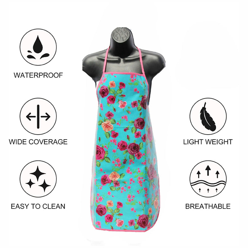PVC Apron Adjustable Wipeable Waterproof for Dishwashing, Perfect for Kitchen Cooking Butcher Dog Grooming Cleaning Fish BBQ Coffee House L72cmxW52cm