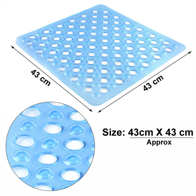 Shower Mat Anti-Slip,Anti-Mould,Machine-Washable Quadrant Bath Mat For Walk In Shower Tray,Bathtub Shower Mats Non-Slip Drain Holes Suction Cups,Latex Resistant Ideal For Kids & Elderly