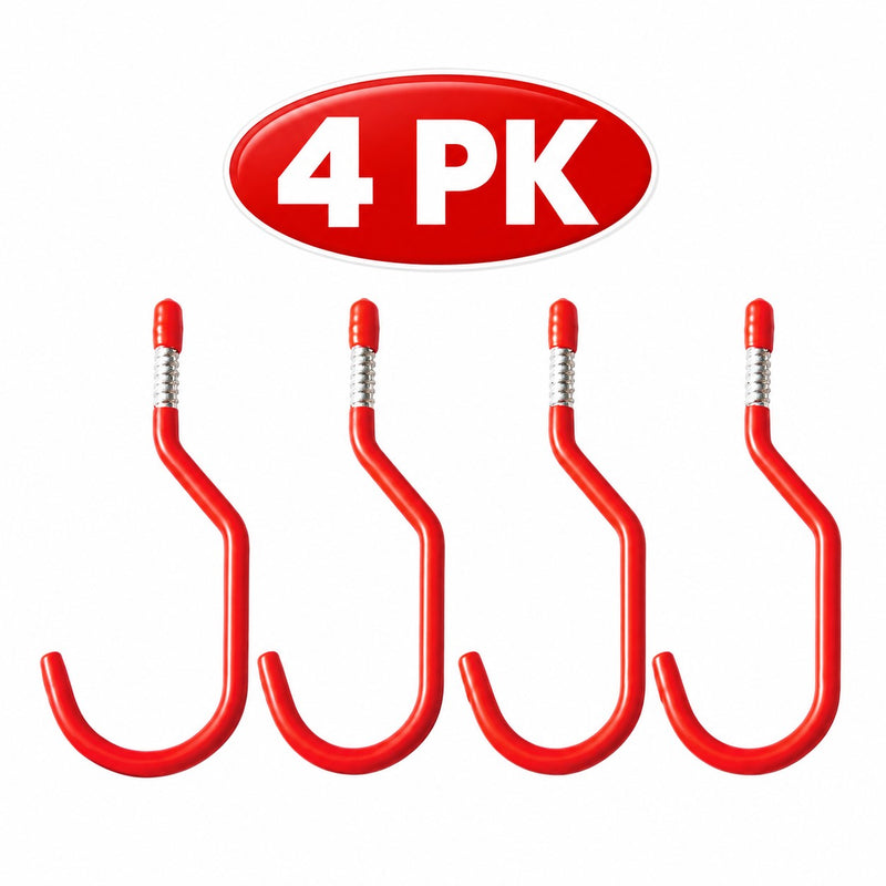 Heavy-Duty Bike Hook for Wall 15cm  Garage, Shed, Carbon Steel with PVC Coating, Screw-in, Anti-Scratch 4pk