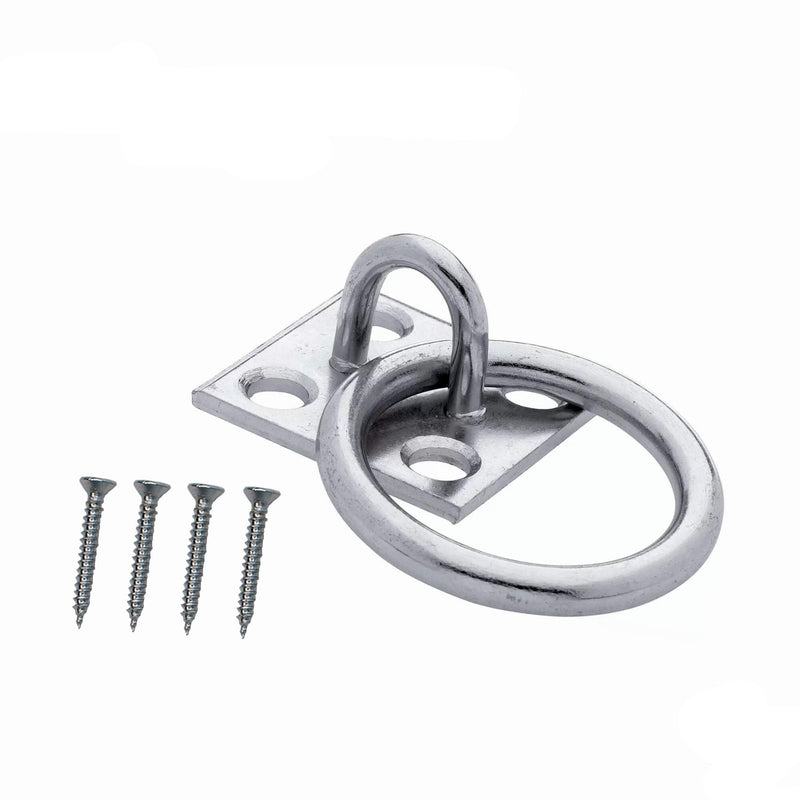 Silver metal chain plate ring